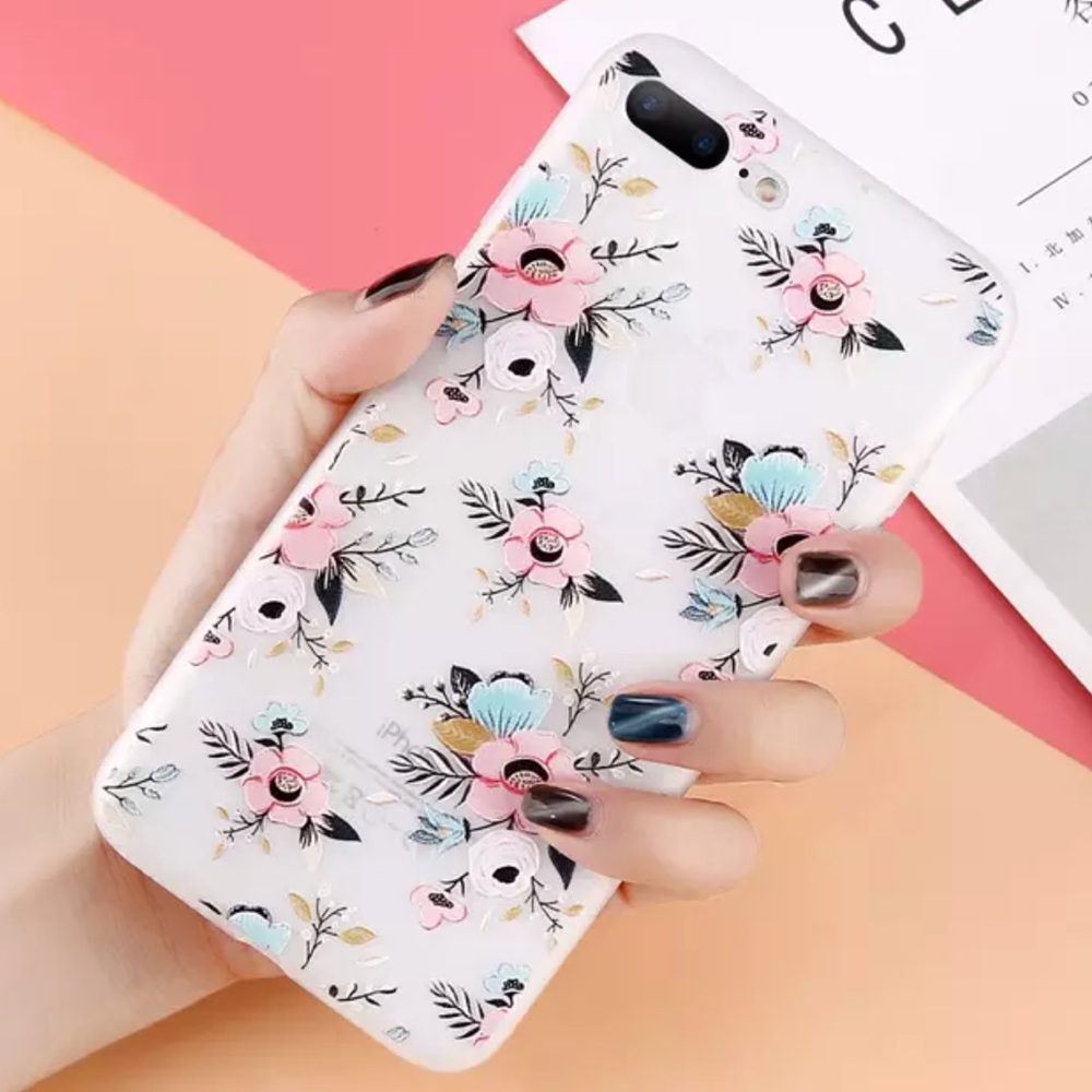 NEW iPhone X/XS Clear Floral Soft TPU Case - Picture 2 of 3